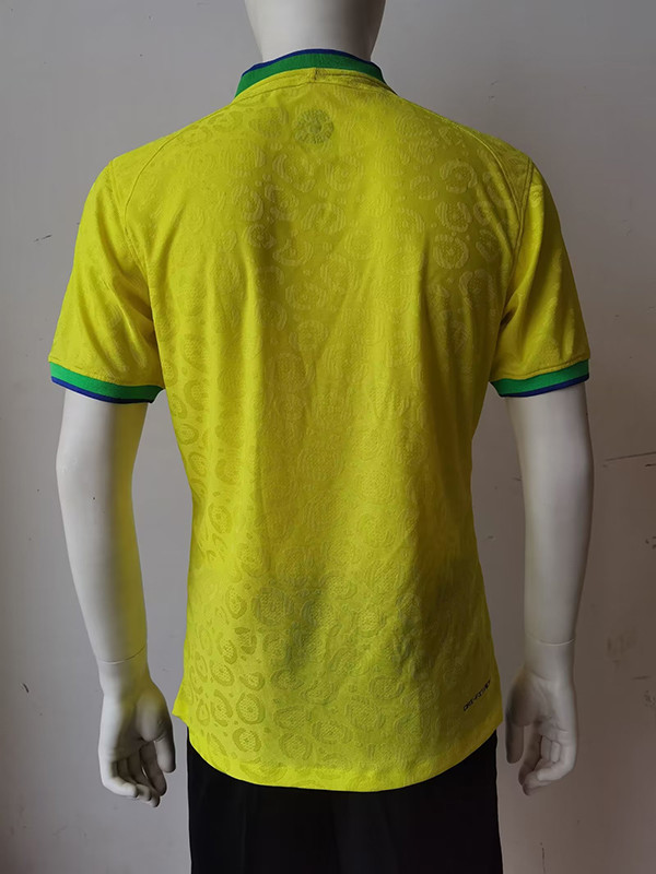 Player Version 2022 Brazil Graffiti Yellow Soccer Jersey