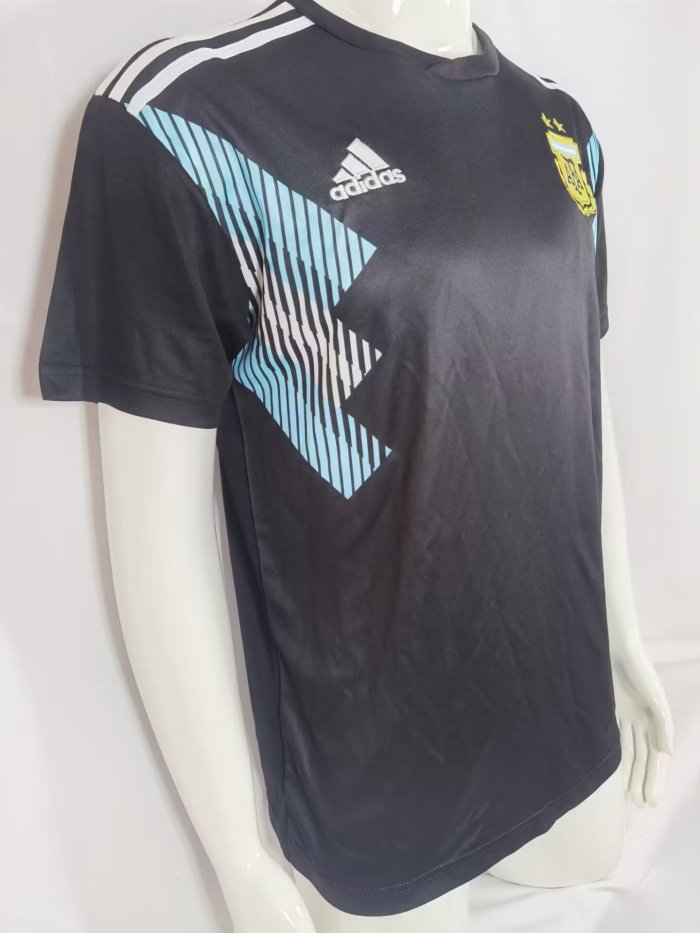 Retro Jersey 2018 Argentina Away Soccer Jersey Black Vintage Football Shirt