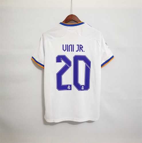 with LFP Patch Retro Jersey 2021-2022 Real Madrid VINI JR. 20 Home Soccer Jersey