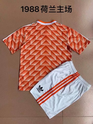 Adult Uniform Retro Jersey 1988 Netherlands Home Soccer Jersey Shorts