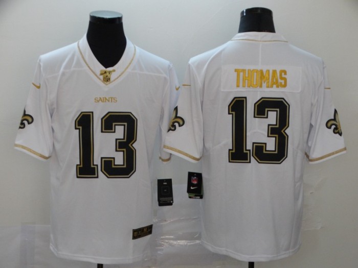New Orleans Saints 13 Michael Thomas White Gold Vapor Untouchable Limited Jersey