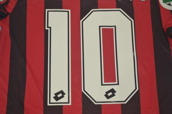 with Serie A Patch Retro Jersey 1996-1997 AC Milan 10 SAVICEVIC Home Soccer Jersey