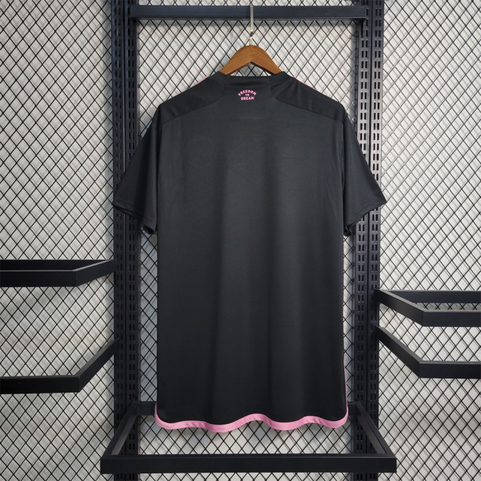 Fans Version 2023-2024 Inter Miami Away Black Soccer Jersey S,M,L,XL,2XL,3XL,4XL