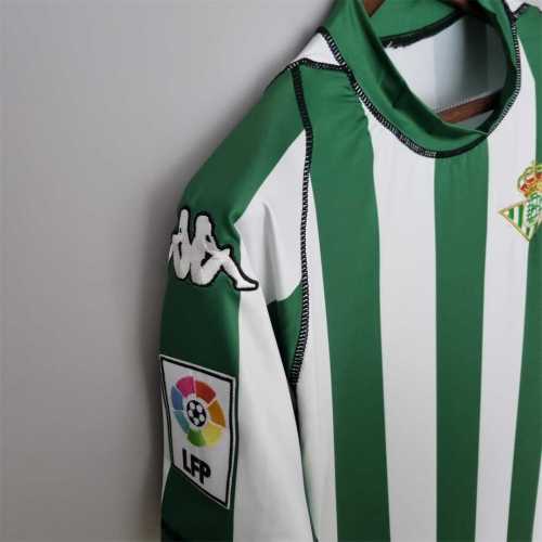 with LFP Patch Retro Jersey 2003-2004 Real Betis Home Soccer Jersey Vintage Football Shirt