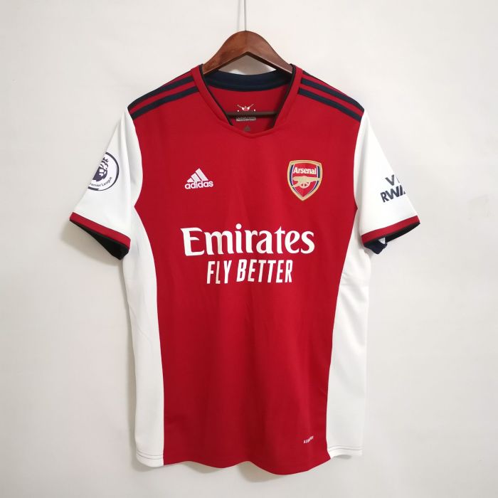 with EPL Patch Retro Jersey 2021-2022 Arsenal Home Soccer Jersey Vintage Football Shirt