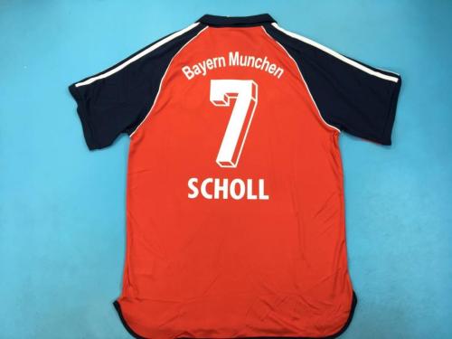 Retro Jersey 2000-2001 Bayern Munich SCHOLL 8 Champions League Home Soccer Jersey