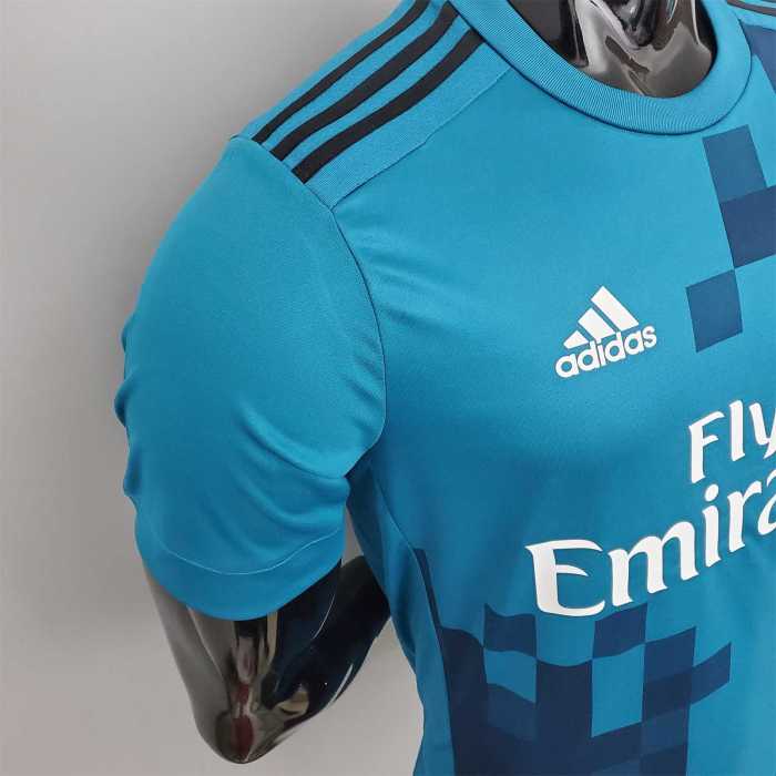 Retro Jersey 2017-2018 Player Version Real Madrid Third Away Blue Soccer Jersey
