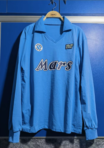 Long Sleeve Retro Jersey 1988-1989 Napoli Home Soccer Jersey