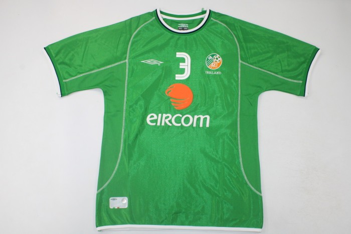 Retro Shirt 2002 Ireland HARTE 3 Vintage Home Soccer Jersey