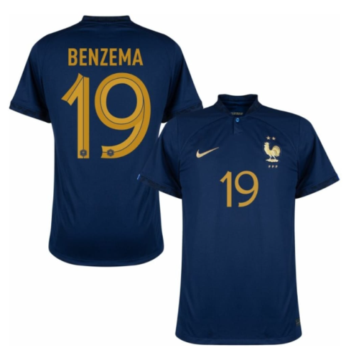 Retro Jersey 2022 France BENZEMA 19 Home Soccer Jersey