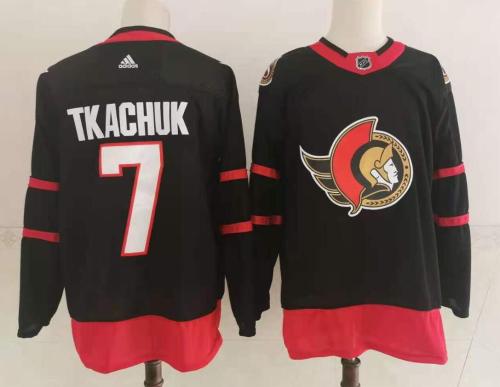 Senators 7 Brady Tkachuk Black 2020-21 Reverse Retro Jersey