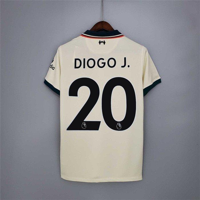 Retro Jersey 2021-2022 Liverpool DIOGO J. 20 Away Soccer Jersey