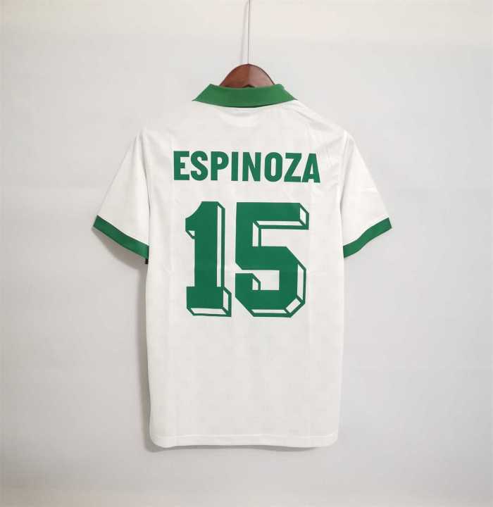 Retro Jersey 1995 Mexico ESPINOZA 15 Away White Soccer Jersey