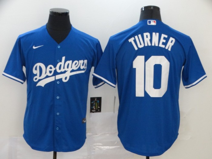 Los Angeles Dodgers 10 TURNER Blue 2020 Cool Base Jersey