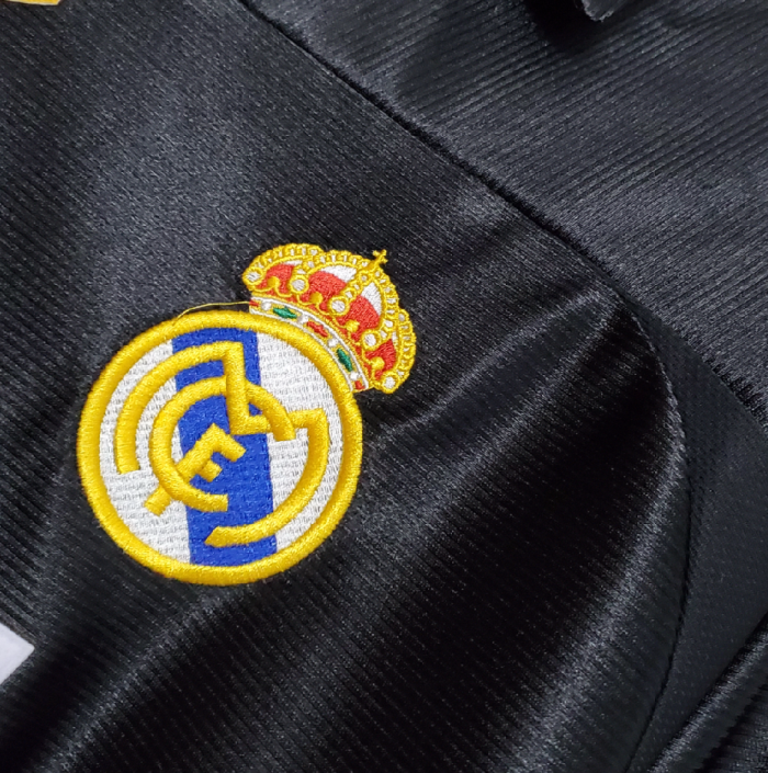 Retro Jersey 1999-2000 Real Madrid Away Black Soccer Jersey Vintage Football Shirt