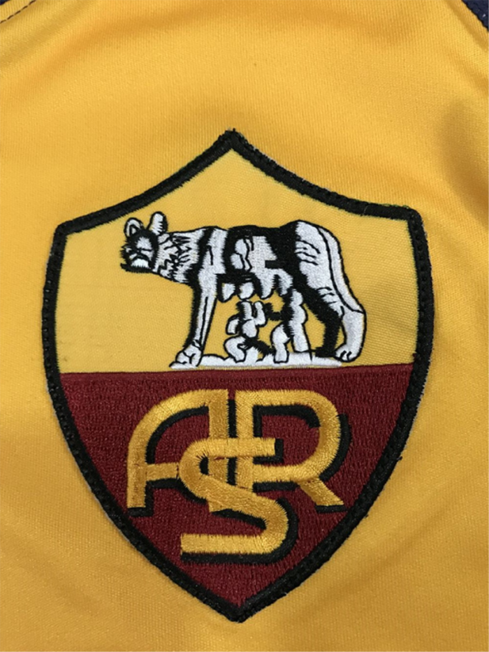 Retro Jersey Long Sleeve As Roma 2001-2002 Champions League Home Soccer Jersey