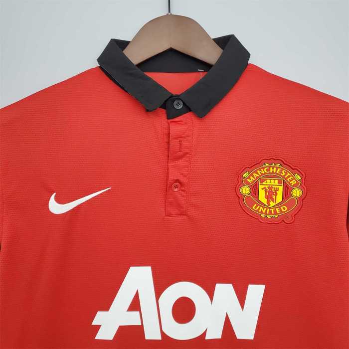 Retro Jersey 2013-2014 Manchester United Home Soccer Jersey Vintage Football Shirt
