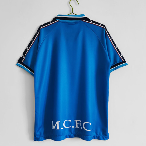 Retro Jersey 1997-1999 Manchester City Home Soccer Jersey Vintage Football Shirt