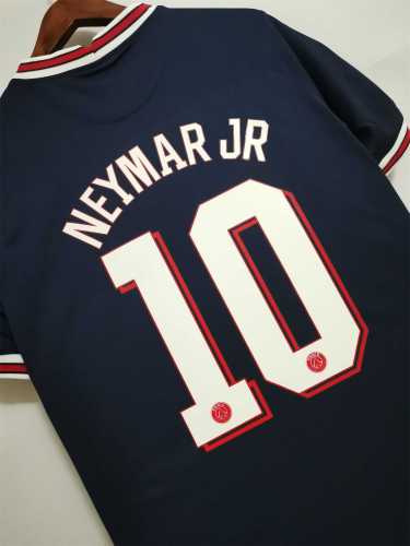 with UCL Patch Retro Jersey 2021-2022 PSG NEYMAR JR 10 Home Soccer Jersey Paris Football Shirt
