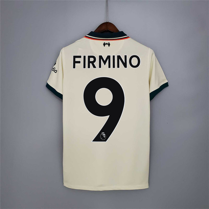 Retro Jersey 2021-2022 Liverpool FIRMINO 9 Away Soccer Jersey