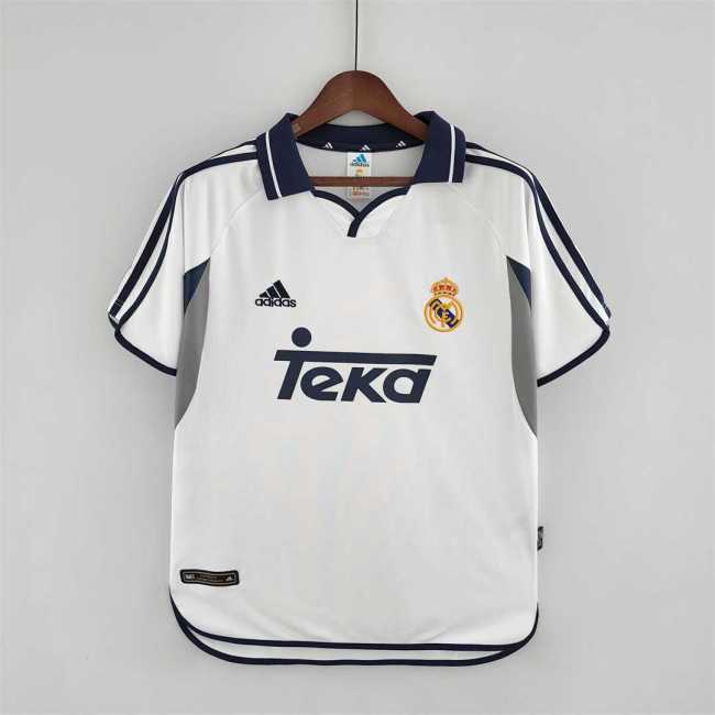 Retro Jersey 2000-2001 Real Madrid Home Soccer Jersey Vintage Football Shirt