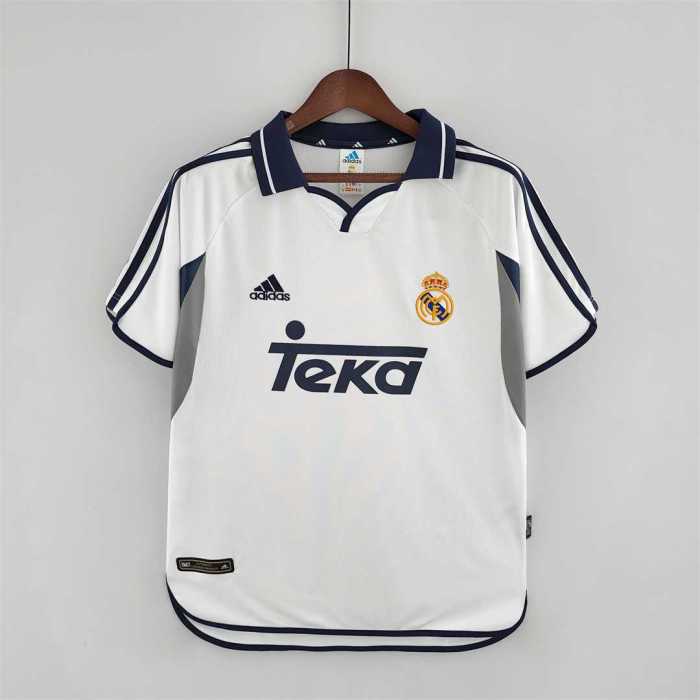 Retro Jersey 2000-2001 Real Madrid Home Soccer Jersey Vintage Football Shirt
