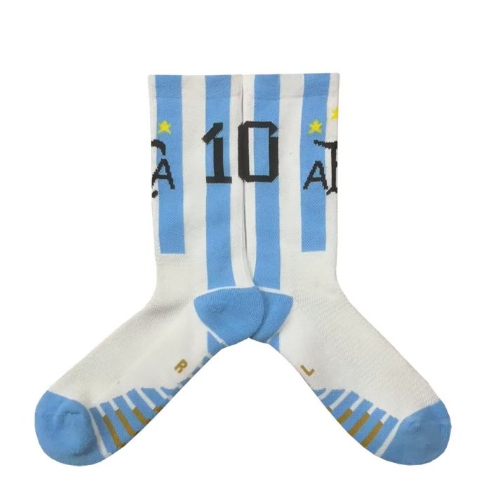 with 3 Stars 2022 Argentina Messi 10 Soccer Socks