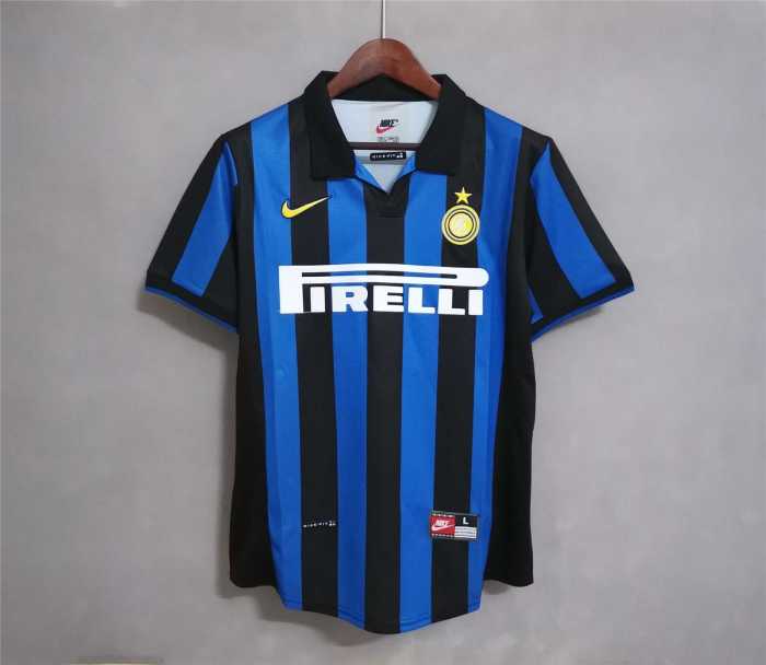 Retro Jersey 1998-1999 Inter Milan 9 RONALDO Home Soccer Jersey