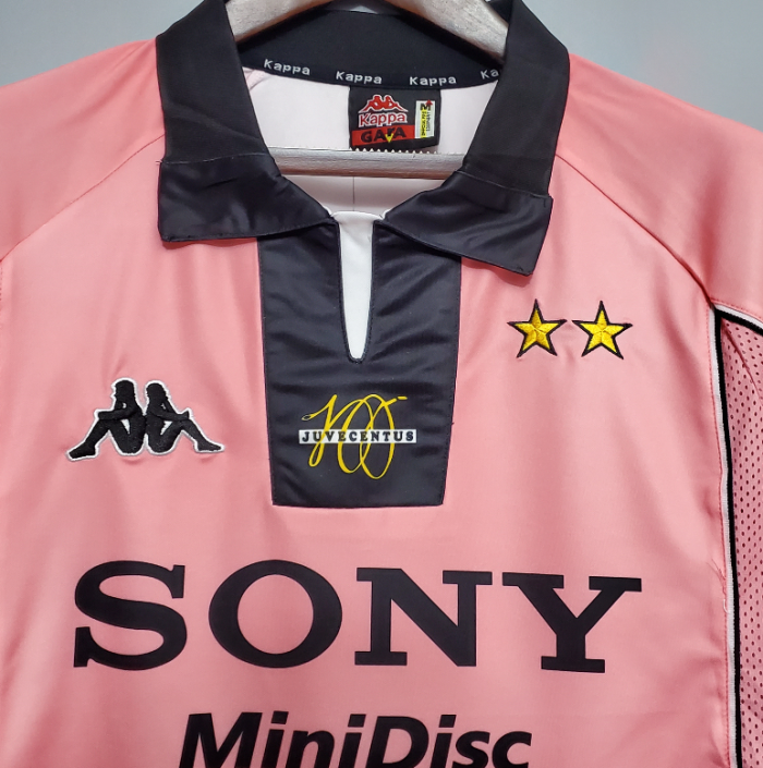 Retro Jersey 1997-1998 Juventus Away Pink Soccer Jersey Vintage Maillot de Foot
