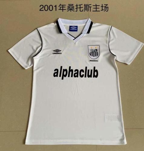 Retro Jersey 2001 Sntos Home White Soccer Jersey