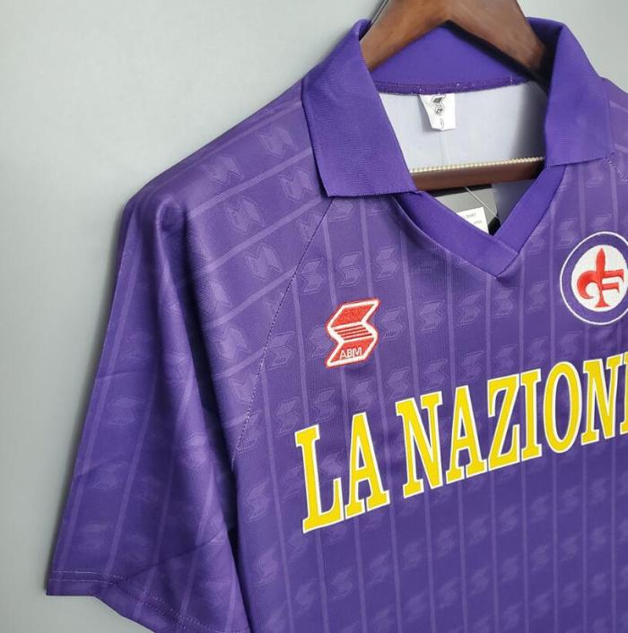 Retro Jersey 1989-1990 Fiorentina Home Purple Soccer Jersey