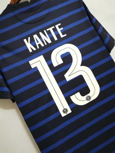 Retro Jersey 2020 France KANTE 13 Home Soccer Jersey