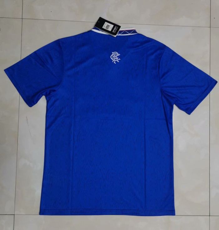 Retro Jersey 1990-1992 Rangers Home Soccer Jersey