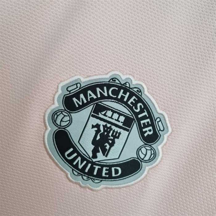 Retro Jersey 2018-2019 Manchester United Away Pink Soccer Jersey Vintage Football Shirt