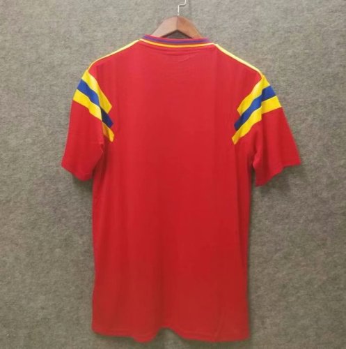 Retro Jersey 1990 Colombia Away Red Soccer Jersey Vintage Football Shirt
