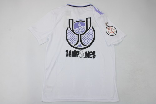 with Front Lettering+Patch Fan Version 2023 Real Madrid CAMP20NES COPA DE REY FINAL Home Soccer Jersey Real Futbol Shirt