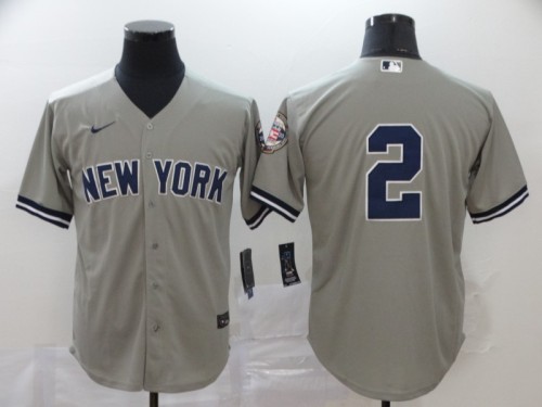 New York Yankees 2 Grey 2020 Cool Base Jersey