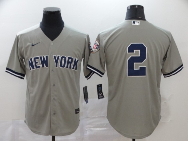 New York Yankees 2 Grey 2020 Cool Base Jersey