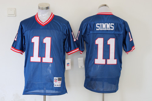 Retro Jersey New York Giants 11 SIMMS Blue NFL Jersey
