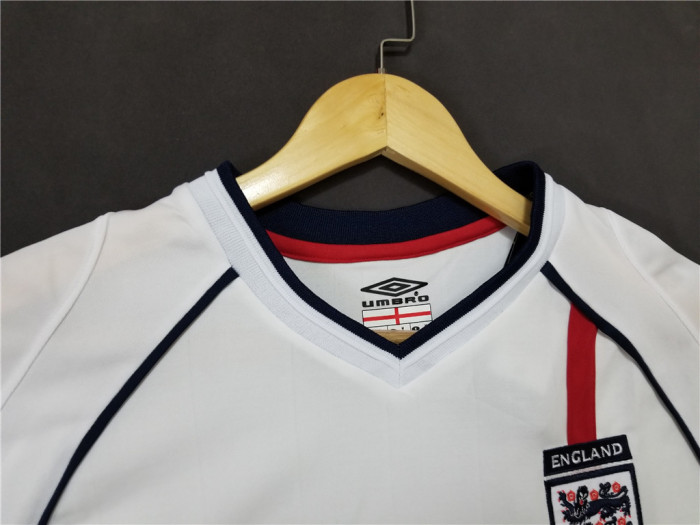 Retro Jersey 2002 England Home Soccer Jersey Vintage Football Shirt