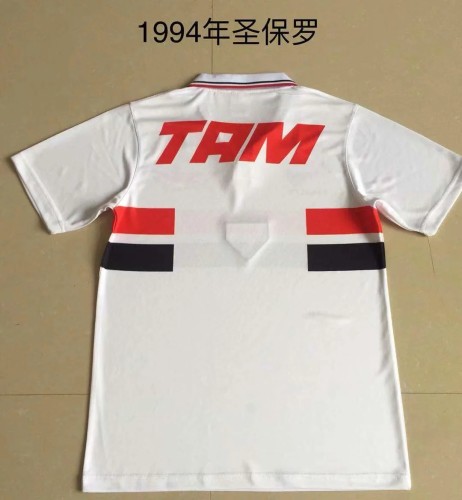 Retro Jersey 1993-1994 Sao Paulo FC Home White Soccer Jersey Vintage Football Shirt