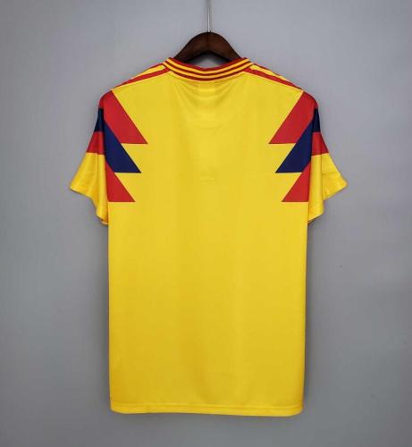Retro Jersey 1990 Colombia Home Yellow Soccer Jersey Vintage Football Shirt