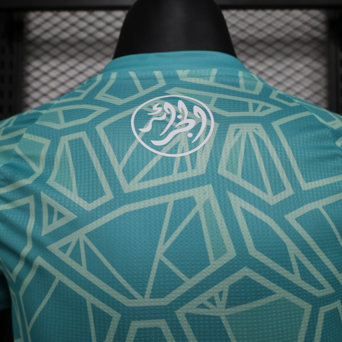 Player Version 2023 Algeria Blue Soccer Jersey