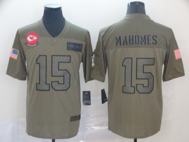 Dallas Cowboys 15 MAHOMES 2019 Olive Salute To Service Limited Jersey