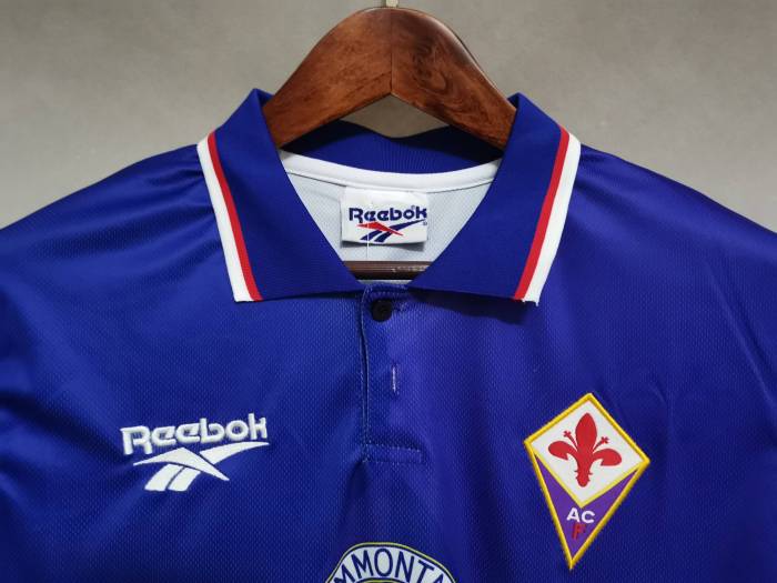 Retro Jersey 1995-1996 Fiorentina Home Soccer Jersey Vintage Football Shirt