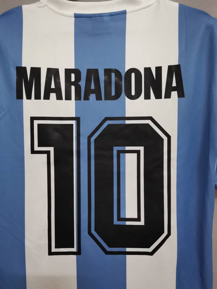 Retro Jersey 1985 Argentina MARADONA 10 Home Soccer Jersey