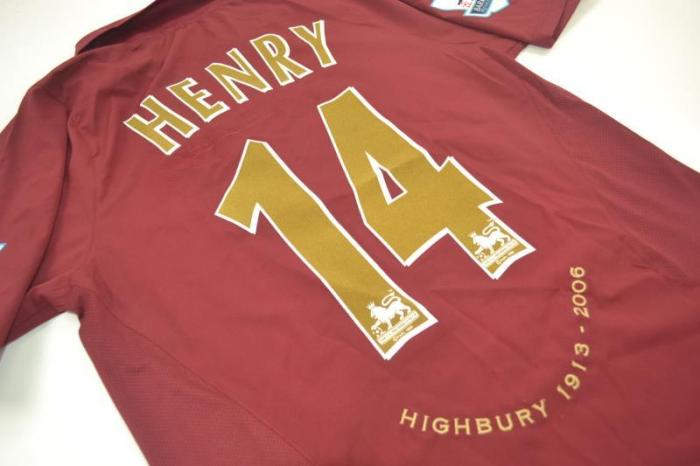 Retro Jersey 2005-2006 Arsenal 14 HENRY Home Soccer Jersey Vintage Football Shirt
