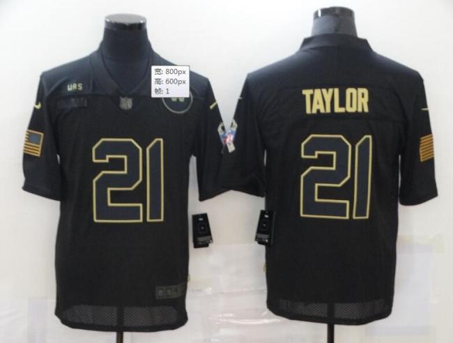 Washington Redskins 21 TAYLOR Black 2020 Salute To Service Limited Jersey