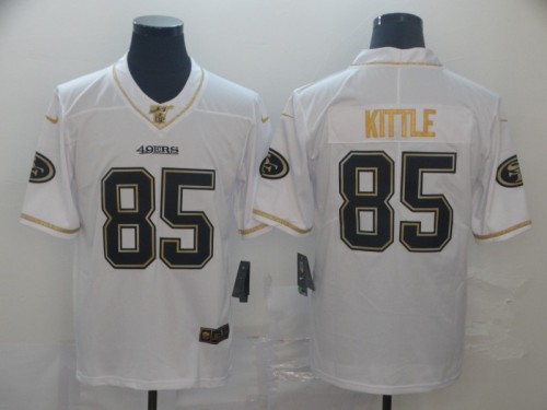 San Francisco 49ers 85 KITTLE White Gold Vapor Untouchable Limited Jersey