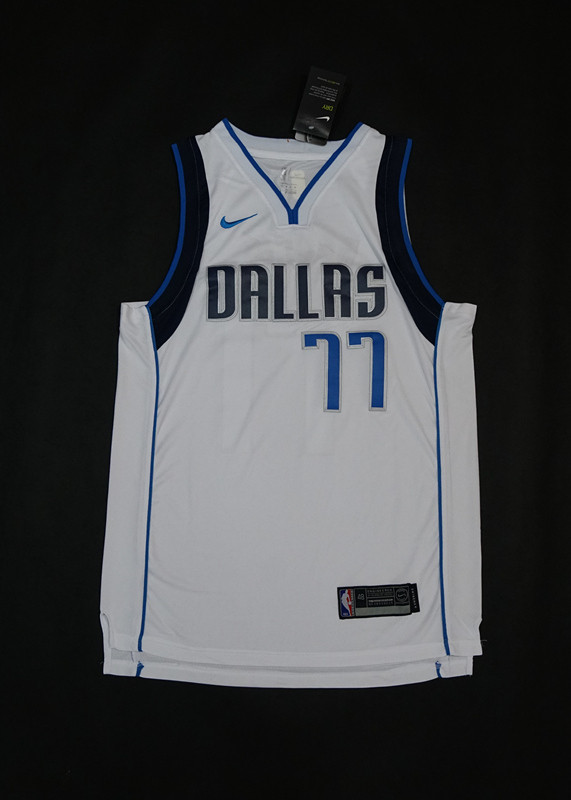 New Material Dallas Mavericks #77 DONCIC White NBA Jersey